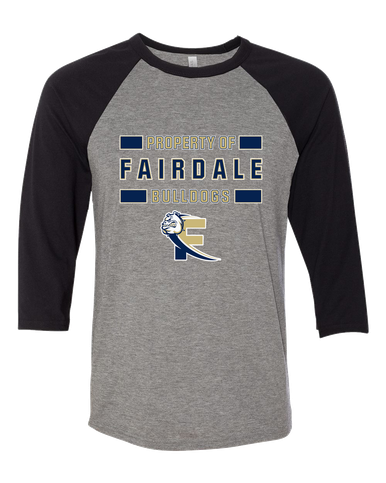 Fairdale Bulldogs Block F Property Of Women's Baseball T-Shirt