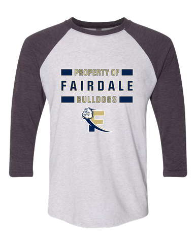 Fairdale Bulldogs Block F Property Of Men's Baseball T-Shirt