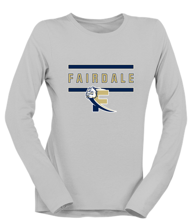 Fairdale Bulldogs Block F Mascot #4 Women's LS T-Shirt