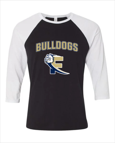 Fairdale Bulldogs Block F Mascot #6 Women's Baseball T-Shirt