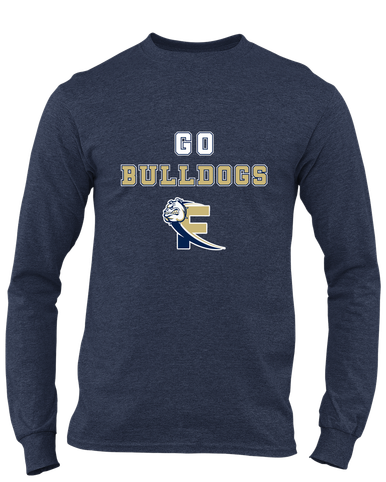 Fairdale Bulldogs Block F Go Team Men's LS T-Shirt