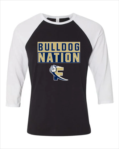 Fairdale Bulldogs Block F Nation #1 Men's Baseball T-Shirt