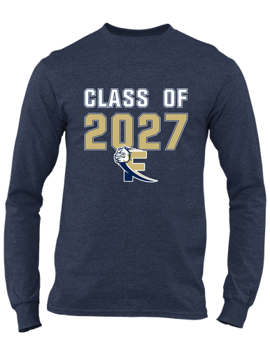 Fairdale Bulldogs Block F Class of 2027 Men's Premium LS T-Shirt