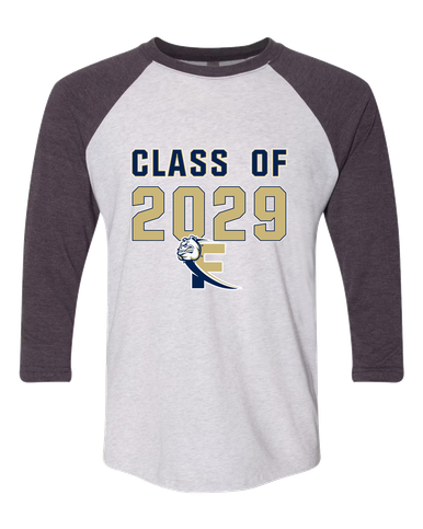 Fairdale Bulldogs Block F Class of 2029 Men's Baseball T-Shirt