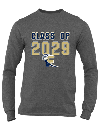 Fairdale Bulldogs Block F Class of 2029 Men's Premium LS T-Shirt