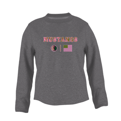 Morrow Mustangs Pink Camo Flag Women's Sweatshirt