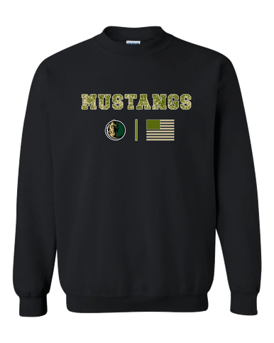 Morrow Mustangs Camo Flag Men's Sweatshirt