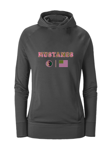 Morrow Mustangs Pink Camo Flag Women's Hoodie