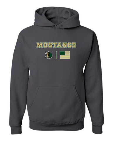 Morrow Mustangs Team Colors Flag Men's Premium Hoodie