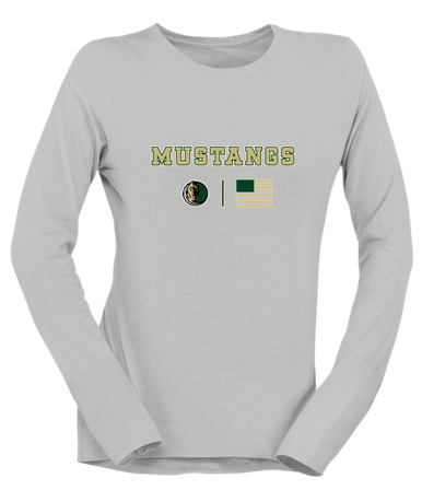 Morrow Mustangs Team Colors Flag Women's Premium LS T-Shirt