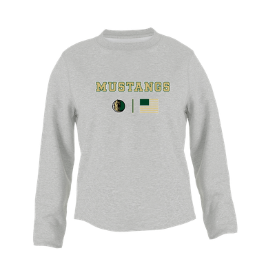 Morrow Mustangs Team Colors Flag Women's Sweatshirt