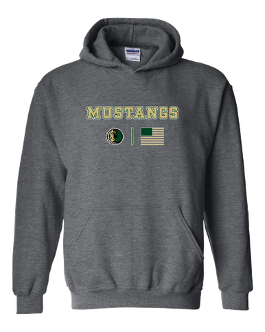 Morrow Mustangs Team Colors Flag Men's Hoodie