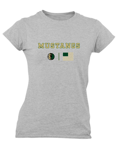 Morrow Mustangs Team Colors Flag Women's Premium SS T-Shirt