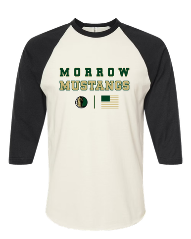 Morrow Mustangs Spirit Flag Women's Baseball T-Shirt