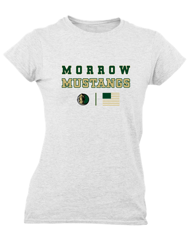 Morrow Mustangs Spirit Flag Women's Premium SS T-Shirt