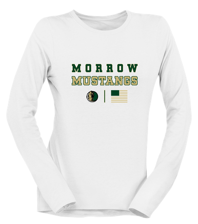 Morrow Mustangs Spirit Flag Women's Premium LS T-Shirt
