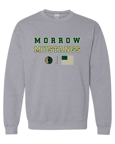 Morrow Mustangs Spirit Flag Men's Sweatshirt