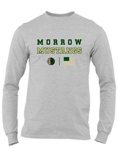 Morrow Mustangs Spirit Flag Men's LS T-Shirt