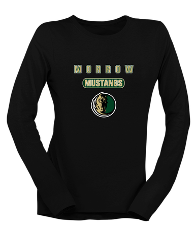 Morrow Mustangs Mascot #3 Women's LS T-Shirt