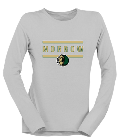 Morrow Mustangs Mascot #4 Women's LS T-Shirt