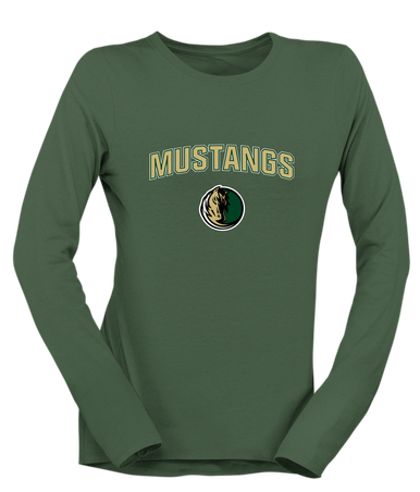 Morrow Mustangs Mascot #6 Women's LS T-Shirt