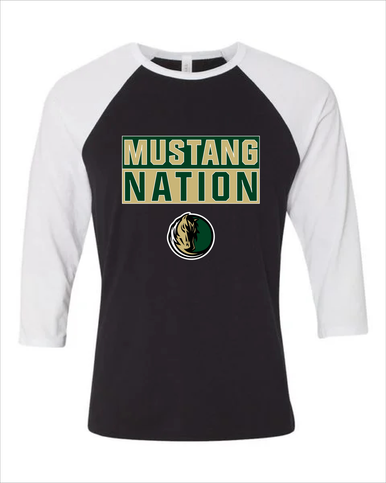 Morrow Mustangs Nation #1 Women's Baseball T-Shirt