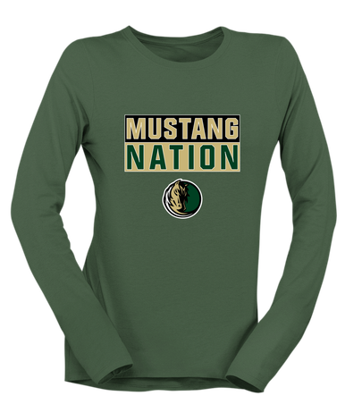 Morrow Mustangs Nation #1 Women's LS T-Shirt