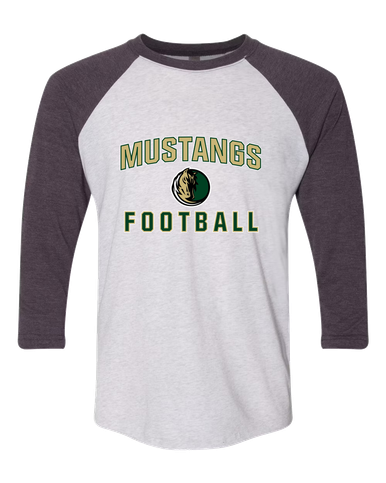 Morrow Mustangs Football #1 Women's Baseball T-Shirt
