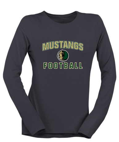 Morrow Mustangs Football #1 Women's LS T-Shirt