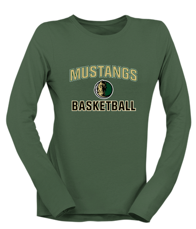 Morrow Mustangs Basketball #1 Women's LS T-Shirt