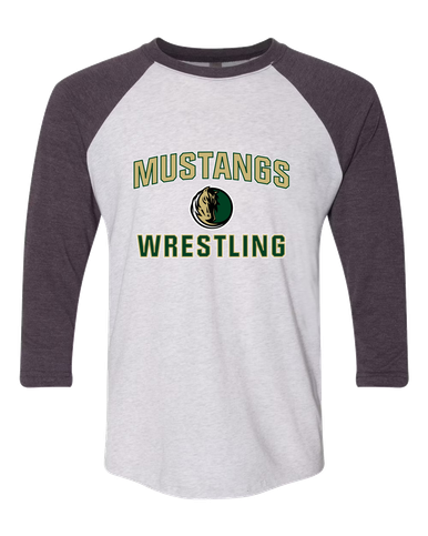 Morrow Mustangs Wrestling Women's Baseball T-Shirt
