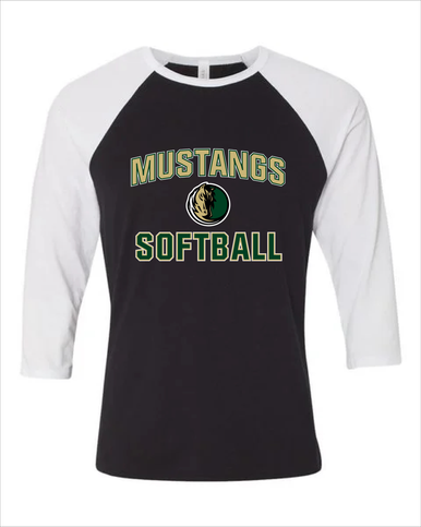Morrow Mustangs Softball #1 Women's Baseball T-Shirt