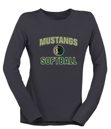 Morrow Mustangs Softball #1 Women's Premium LS T-Shirt