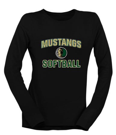 Morrow Mustangs Softball #1 Women's LS T-Shirt