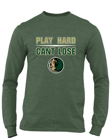 Morrow Mustangs Play Hard, Can't Lose Men's Premium LS T-Shirt