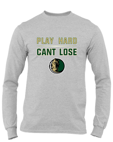 Morrow Mustangs Play Hard, Can't Lose Men's LS T-Shirt