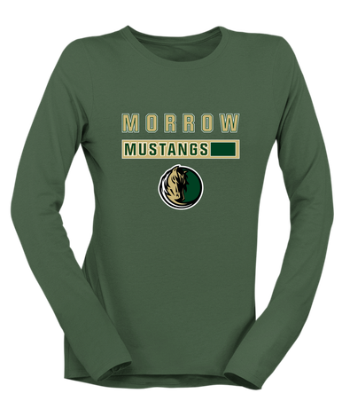 Morrow Mustangs Mascot #7 Women's LS T-Shirt