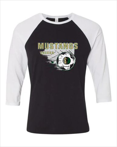 Morrow Mustangs Soccer #2 Women's Baseball T-Shirt