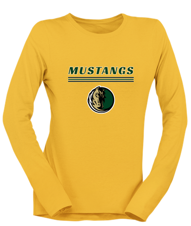 Morrow Mustangs Mascot #8 Women's LS T-Shirt