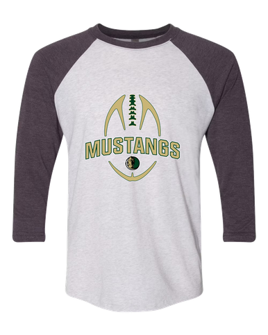 Morrow Mustangs Football #5 Women's Baseball T-Shirt