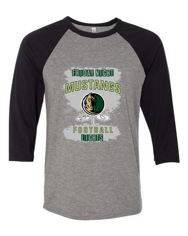 Morrow Mustangs Football #6 Men's Baseball T-Shirt