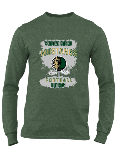 Morrow Mustangs Football #6 Men's LS T-Shirt
