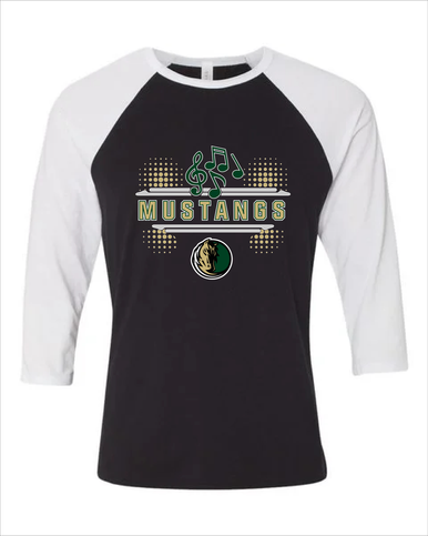 Morrow Mustangs Band # 3 Women's Baseball T-Shirt