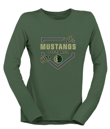 Morrow Mustangs Softball #2 Women's LS T-Shirt