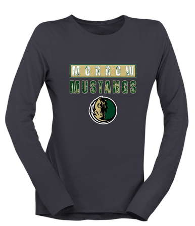 Morrow Mustangs Mascot #9 Women's Premium LS T-Shirt