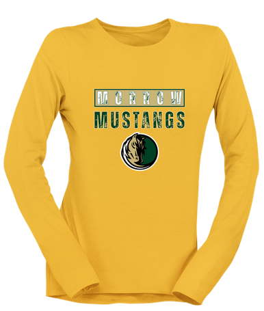 Morrow Mustangs Mascot #9 Women's LS T-Shirt