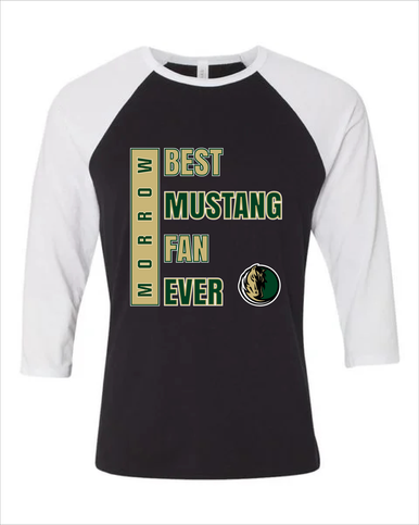 Morrow Mustangs Best Mustang Fan Women's Baseball T-Shirt