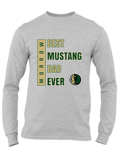Morrow Mustangs Best Mustang Dad Men's LS T-Shirt