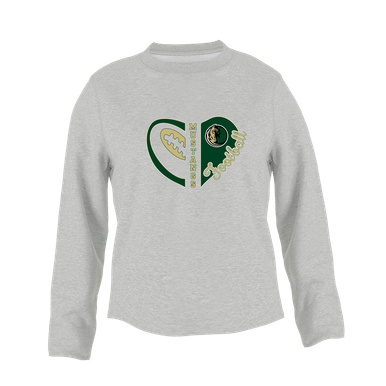 Morrow Mustangs Heart Football Women's Sweatshirt