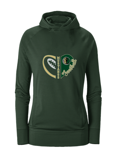 Morrow Mustangs Heart Football Women's Hoodie